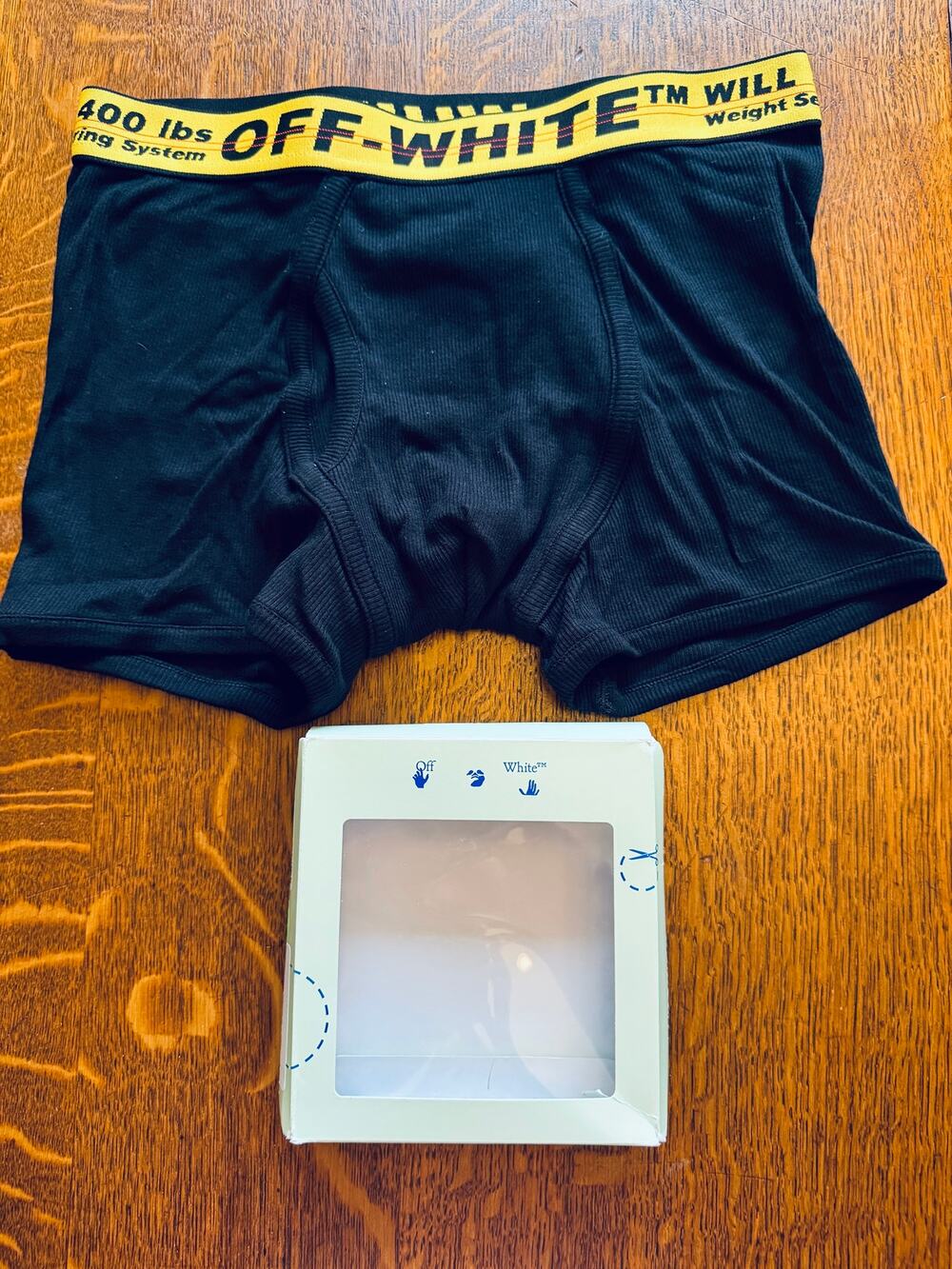 NIB OFF-WHITE Classic Industrial Tape Single Boxer Brief MEDIUM